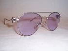 New Giorgio Armani Sunglasses 6167 3045Z9 Silver/violet Tampo Flower 57MM. Price: $359.99.