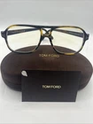 Tom Ford FT6058-B Blue Block Shiny Dark Havana (056) Eyeglasses Rx Able New. Price: $169.00.