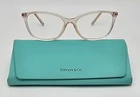 Tiffany & Co TF2205 8328 Nude Transparent Gold Cat Eyeglasses Frame W/ Case Pre-owned. Price: $135.99.