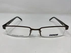 Denim Eyewear Dn 155 0Y44 51-19-140 Brown Metal Half Rim Eyeglasses Frame V65 New. Price: $44.00.