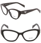 Prada Symbole PR21ZV Black Triangle Logo Oval Eyeglasses Optical Frame New. Price: $247.50.