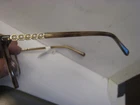 MJ07351 Full Rim Eyeglass Frames 53-16-135 Women Gold W/pearl Accent With Case New. Price: $22.99.