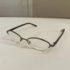 Liz Claiborne Gold Half-rim Metal Crystal Eyeglasses Frames L327 0JM3 47-16-130 Pre-owned. Price: $24.99.