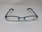 Puma Eyeglasses Frame 15337 46-19-135 Half Rimless Blue Metal X114 New. Price: $35.28.