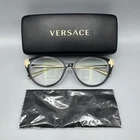 Versace Mod VE3262B GB1 Black Gold Eyeglasses 54-16-140 Frames Only + Case/cloth Pre-owned. Price: $169.97.
