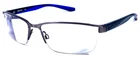 Nike 8172 070 Grey/blue Half Rimless Eyeglasses Frame 56-16-140 Pre-owned. Price: $75.00.
