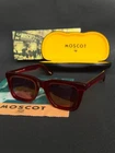 Moscot Burgundy Sunglasses Rizik Acetate Unisex Eyewear Free Case 49-22-145 New. Price: $187.00.