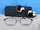 New Revolution Eyeglass Frame W/ Magnetic Sun Clip Dutton Black Metal 55-17-140. Price: $79.95.