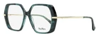 Max Mara Geometric Eyeglasses MM5175 098 Green Melange 52MM New. Price: $89.00.