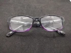 Modern Harper Blue Purple Rectangular Eyeglasses Frames 50-19-140 Only Pre-owned. Price: $12.60.