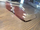 Versace VE2274 100284 Rimless Gold Metal Rectangle Sunglasses Pink Tinted Lens New. Price: $200.00.