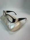 Chanel 3155-H C.1103 Collection Perle Black Eyeglasses Frame Only 53-16 W/case Pre-owned. Price: $285.00.