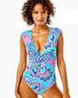 Lilly Pulitzer L124420 Women's Imogen One-piece Swimsuit Size 14 New. Price: $141.00.