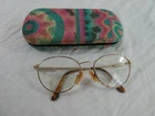 Safilo Elasta Eyeglasses Frames Gold Colored Metal Designer Case Vintage Pre-owned. Price: $24.99.