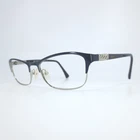 Vogue 4057-B 5051 Navy Blue Silver Cat Eyeglasses Frames 52-17-135 Pre-owned. Price: $44.99.