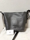Coach 34187 Metallic Pebbled Leather Crossbody Bag Silver Women's Shoulder Pre-owned. Price: $160.79.