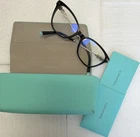 Tiffany & Co. TF2219-B 8001 Black Cat Full Rim Eyeglass Frames 54-16-140 Pre-owned. Price: $110.00.