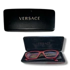 Versace Eyeglasses VE3327U 5381 Bordeaux Dark Red Gold 55MM W/case Pre-owned. Price: $175.00.