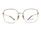Prada Eyeglasses Frames VPRA59 ZVF-1O1 Rose Gold Square Wire Rim 53-17-135 New. Price: $199.99.