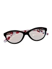 Lulu Guinness LR48 53-15-145 Eyeglasses Frame Red White Tortoise Floral Pre-owned. Price: $29.99.