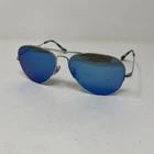 Ray Ban RB6589 2501 59-15-140 Silver Half Rimless Aviator Frame Only 278W Pre-owned. Price: $41.25.