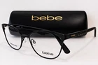 Bebe Optical BB5202 Jet Black Eyeglasses Frame 53-16-140 Women Metal Aviator New. Price: $35.99.
