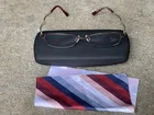 Charmant XL2006 Line Art Titan Rimless Eyeglasses 51/18-135 Mm Gold/red Pre-owned. Price: $14.99.