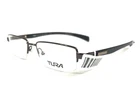 Tura Eyeglasses Frames T105 Gunmetal Carbon Fiber Brown Half Rim 52-17-135 New. Price: $59.99.