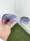 New Ray Ban Blaze Aviator RB3584-N Gold Blue Gradient Lens Size 61/13. Price: $130.00.