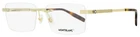 Montblanc Rimless Eyeglasses MB0030O 005 Gold/havana 59MM New. Price: $179.00.