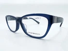 Emporio Armani 3084F 5518 54-16-140 B: 38 Opal Blue Crystal Full Rim Eyeglasses New. Price: $68.00.