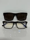 Tom Ford TF5682-B 052 Tortoise Square Acetate W. Brown Clip-on Eyeglasses 54MM New. Price: $350.00.