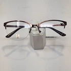 Marchon Nyc M4022 200 Dark Brown Metal Cat Eyeglasses Frames Half Rim New. Price: $64.99.