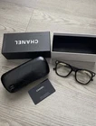 Chanel CH0748 Black & Gold Logo Eyeglasses Frames Pre-owned. Price: $40.00.