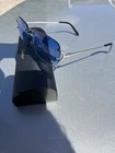 Cartier Wire Frames Luxury Rimless Designer Eyewear Blue Tint Pre-owned. Price: $350.00.