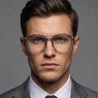 Tom Ford Eyeglasses Transparent Square Titanium Frames FT5694-B 001 52MM Blue Li New. Price: $312.90.
