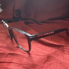 Prada Vpr 11M Black Square Full Rim Plastic Eyeglasses Frames 54-16-140 Pre-owned. Price: $50.00.