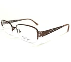 Tres Jolie By Marchon Eyeglasses Frames 160 210 Brown Rectangular 52-17-135 New. Price: $49.46.