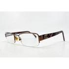 Oleg Cassini Eyeglasses Womens Brown OC0326 Half Rim Rhinestone Logo 53-18-135 Pre-owned. Price: $31.99.