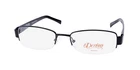 New Dereon DOV502 Eyeglass Frame Black Half-rim 54-19-140 001 Metal & Plastic. Price: $48.95.