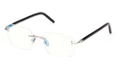Tom Ford FT5934-B 016 Black-shiny Palladium/blue Block Lenses Men's Eyeglasses New. Price: $271.31.