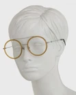 Gucci Oversize 56MM Round Gold Glitter Ruthenium Frame Demo Lens Eyeglasses $420 New. Price: $199.99.