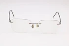 Charmant CH16714E Silver Titanium Rectangle Eyeglasses Frames 99-19-140 Pre-owned. Price: $79.95.