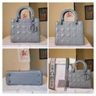 $6200 Lady Mydiorabc Diamond Motif Grey Calfskin Small Bag Pre-owned. Price: $3075.00.