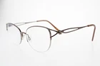 Charmant Eyeglasses Frames CH29500 Half Rim B-titanium 52/17-140 Mm Brown Pre-owned. Price: $35.00.