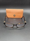 Tory Burch TY2080 1378 52-17 135 Tortoise Rectangle Full Rim Eyeglasses Frames Pre-owned. Price: $19.99.