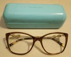 Tiffany Co TF2160B Brown/gold Rhinestone Cat Eyeglasses Frames 54 17 140 Pre-owned. Price: $124.99.