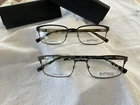 Buffalo BM517 Eyeglass Frame 57-19-150 Black & Dark Gunmetal New/set Of Two. Price: $175.00.