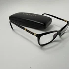 Versace Eyeglasses Mod 3186 GB1 52-16-140 Black Gold Rectangular Frame Italy Pre-owned. Price: $59.99.