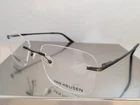 Van Heusen H200 Big Man Fit Eyeglasses Frame Gunmetal 58MM Rimless Extra Large New. Price: $58.90.